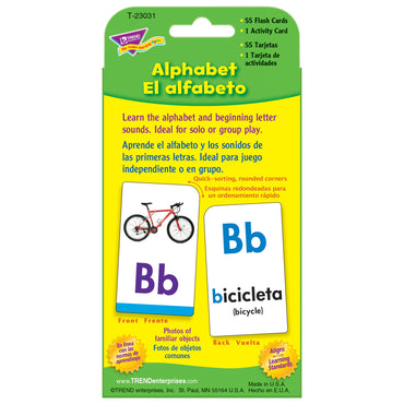 Alphabet/El Alfabeto (EN/SP) Pocket Flash Cards, 6 Packs