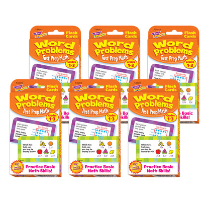 Word Problems Test Prep Math, Grades 1-3 Challenge Cards®, 6 Packs