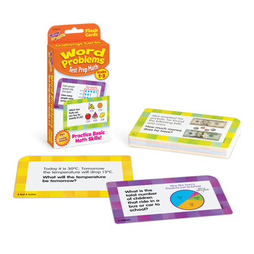 Word Problems Test Prep Math, Grades 1-3 Challenge Cards®, 6 Packs