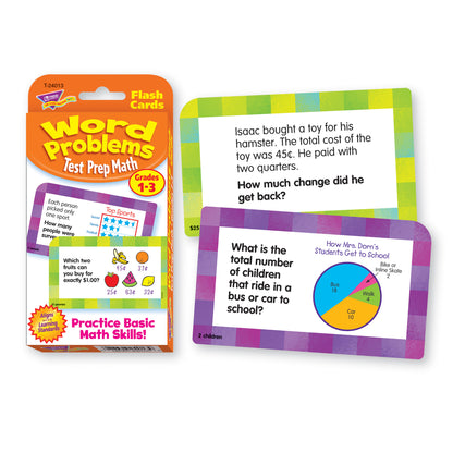 Word Problems Test Prep Math, Grades 1-3 Challenge Cards®, 6 Packs