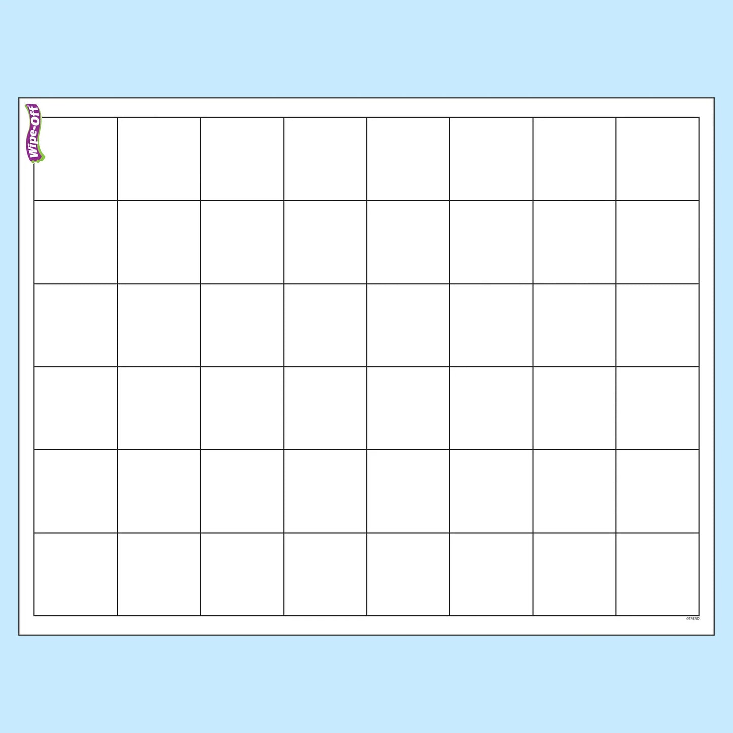 Graphing Grid (Large Squares) Wipe-Off® Chart, 17" x 22", Pack of 6