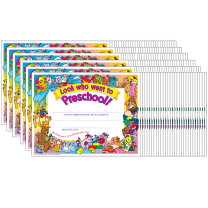 Look who went to Preschool! Certificate, 30 Per Pack, 6 Packs