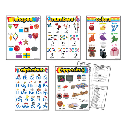 Kindergarten Basic Skills Learning Charts Combo Pack, Set of 5