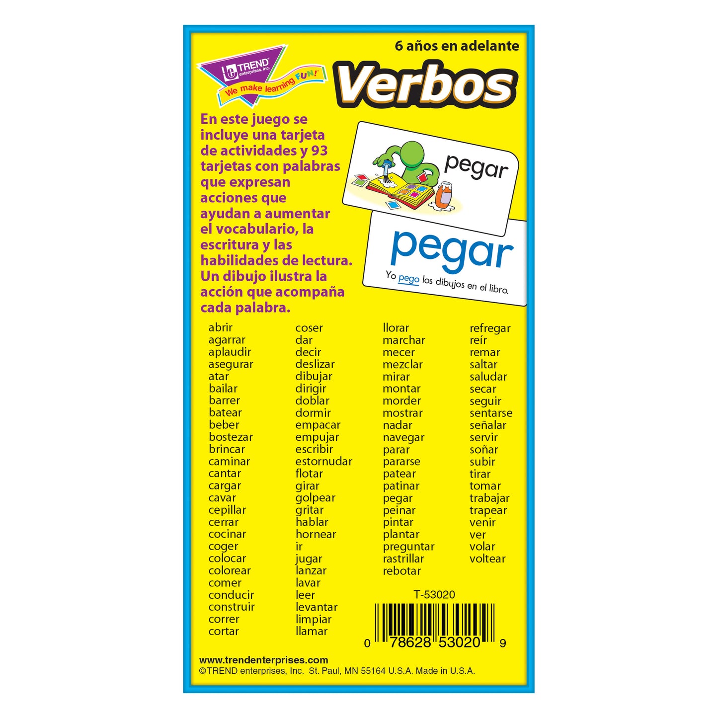 Verbos (Spanish Action Words) Skill Drill Flash Cards, 3 Packs