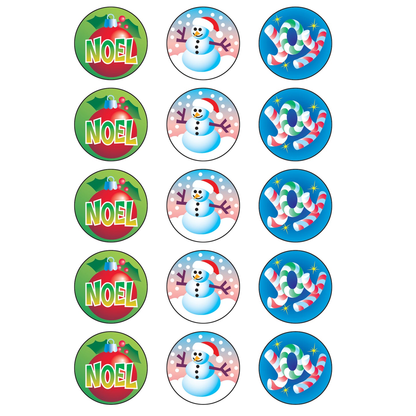 Christmas/Peppermint Stinky Stickers®, 60 Per Pack, 6 Packs