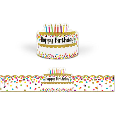 Confetti Happy Birthday Crowns, 30 Per Pack, 2 Packs