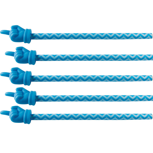 Aqua Chevron Hand Pointer, Pack of 5