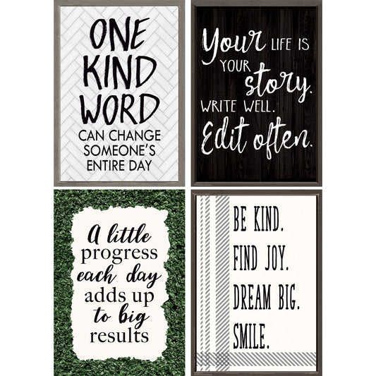 Modern Farmhouse Poster Pack, 4 Posters