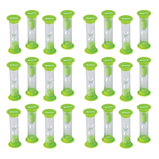 Sand Timer, Mini, 5 Minute, 4 Per Pack, 6 Packs