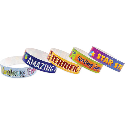 Positive Reinforcement Brag Bracelets, 10 Designs, 100 Per Pack, 3 Packs