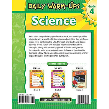 Daily Warm-Ups Science Book, Grade 4