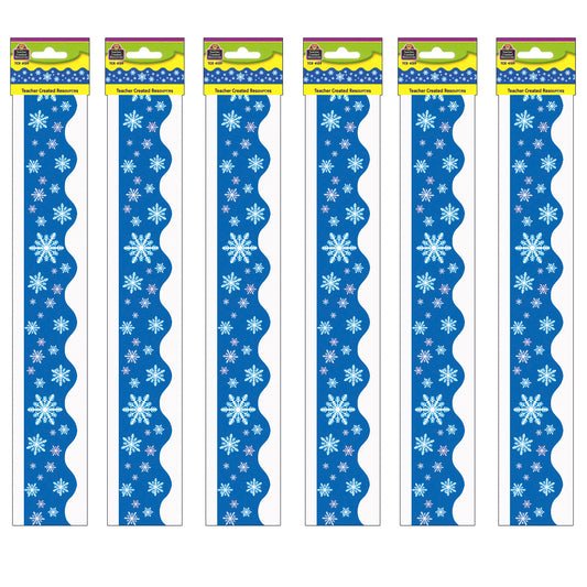 Snowflakes Border Trim, 35 Feet Per Pack, 6 Packs