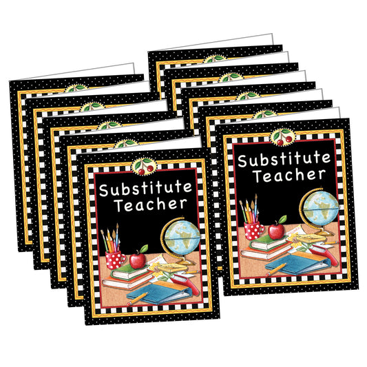 Mary Engelbreit Substitute Teacher Pocket Folder, Pack of 10