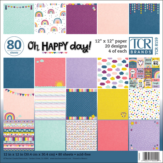 Oh Happy Day Project Paper, 12" x 12", 80 Sheets