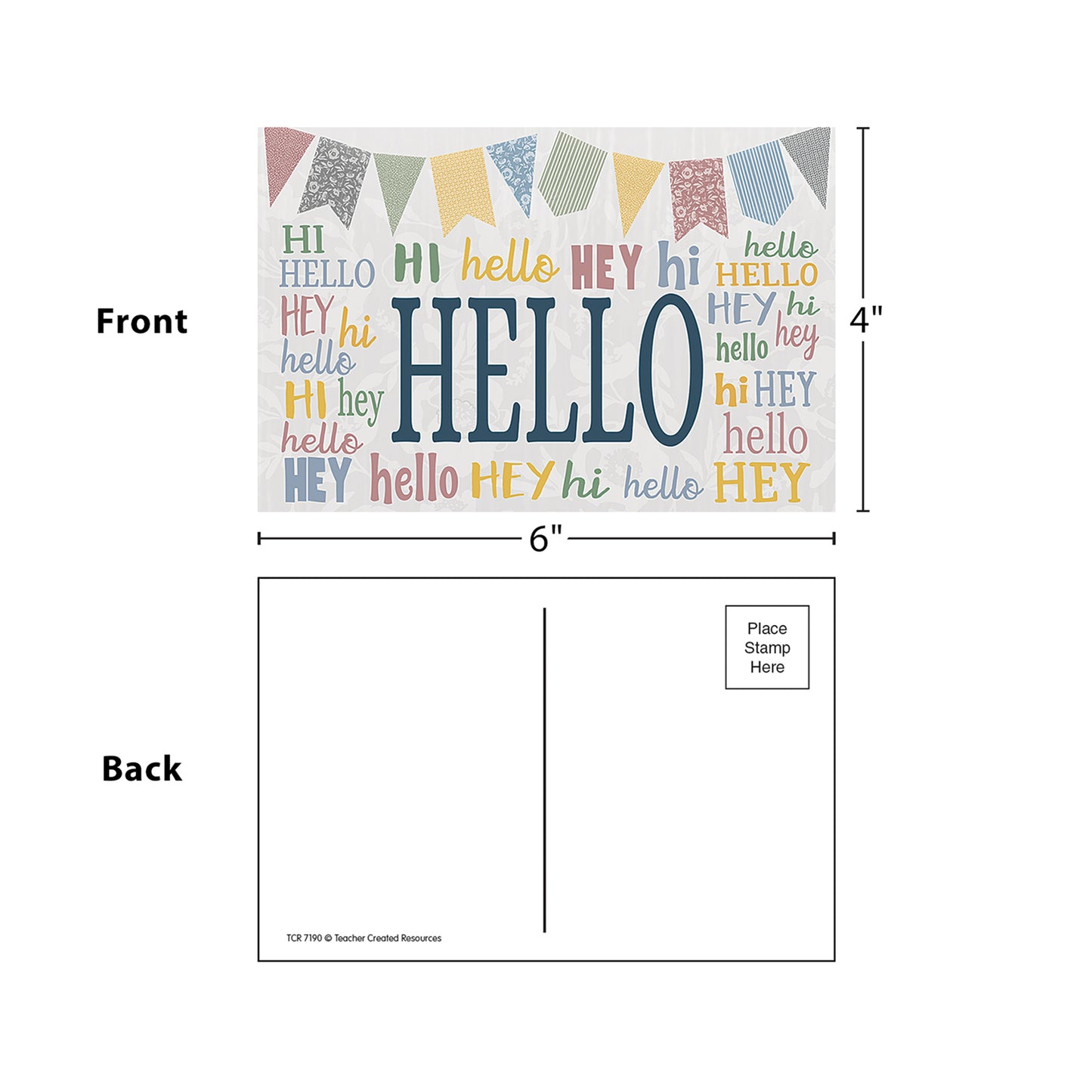 Classroom Cottage Hello Postcards, 30 Per Pack, 6 Packs