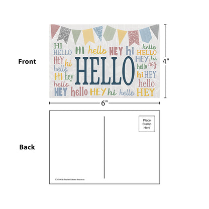 Classroom Cottage Hello Postcards, 30 Per Pack, 6 Packs