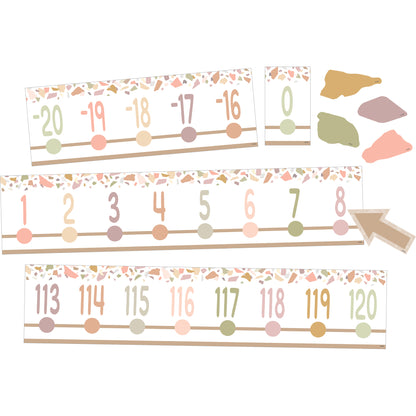 Terrazzo Tones Number Line (-20 to +120) Bulletin Board Set, 24 Pieces