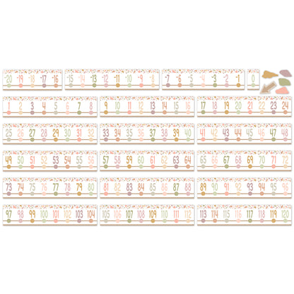 Terrazzo Tones Number Line (-20 to +120) Bulletin Board Set, 24 Pieces