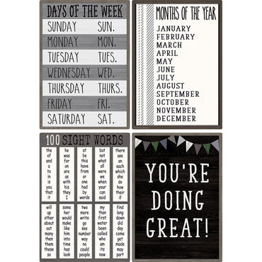 Modern Farmhouse Early Learning Small Poster Pack, 12 Posters