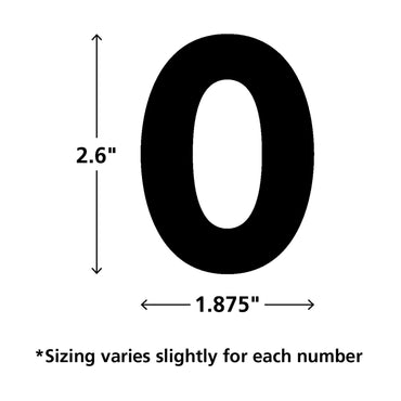 Black Classic 2-1/2" Magnetic Numbers, 65 Pieces Per Pack, 3 Packs