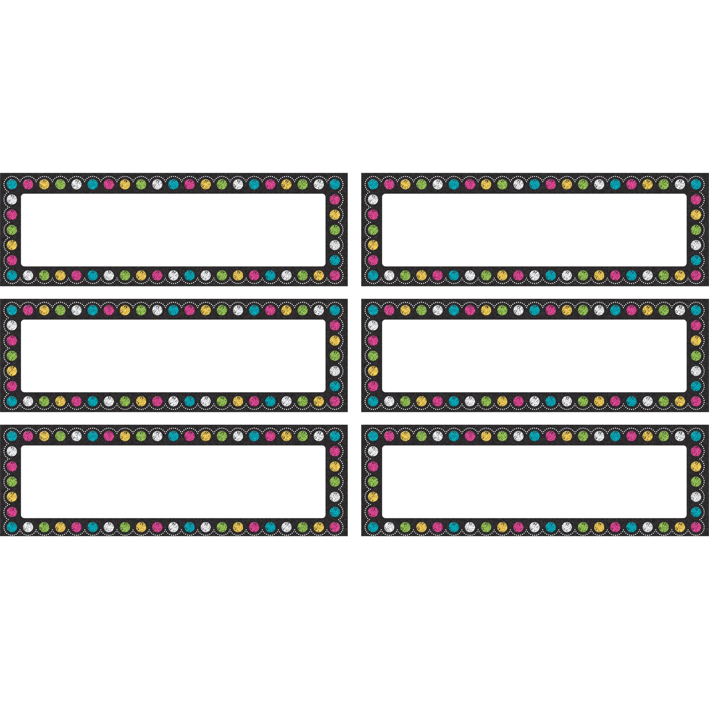 Chalkboard Brights Labels Magnetic Accents, 20 Per Pack, 3 Packs