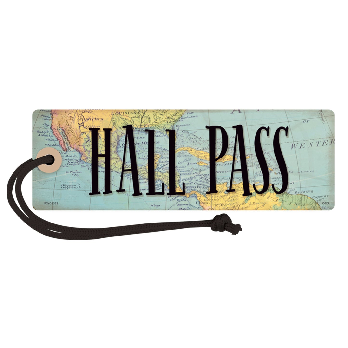 Travel the Map Magnetic Hall Pass, Pack of 6