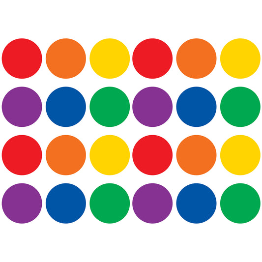 Spot On® Dry-Erase Desktop Writing Spots Colorful Circles - 4", 12 Per Pack, 2 Packs