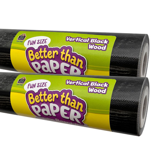 Fun Size Better Than Paper Bulletin Board Roll Vertical Black Wood, Pack of 2