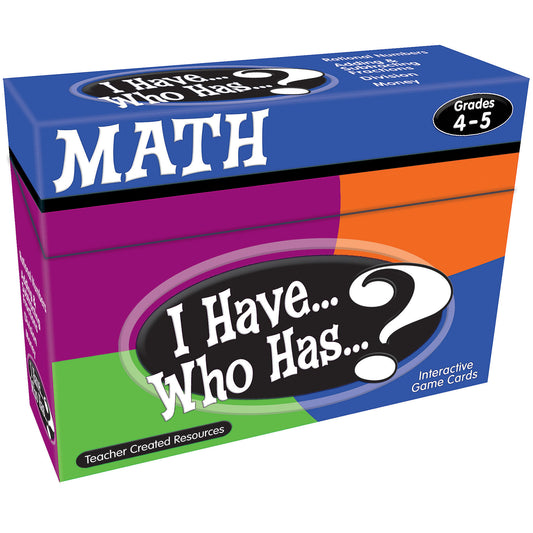 I Have, Who Has Math Game, Grade 4-5