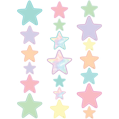 Pastel Pop Star Accents - Assorted Sizes, 60 Per Pack, 3 Packs