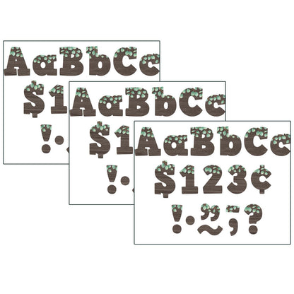 Eucalyptus 4" Bold Block Letters Combo Pack, 230 Per Pack, 3 Packs