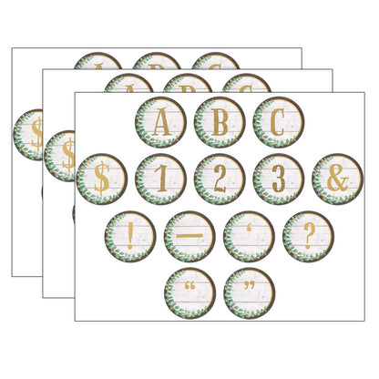 Eucalyptus Circle Letters, 216 Per Pack, 3 Packs