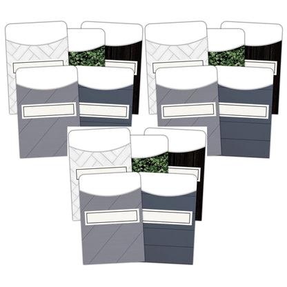 Modern Farmhouse Library Pockets - Multi-Pack, 35 Per Pack, 3 Packs