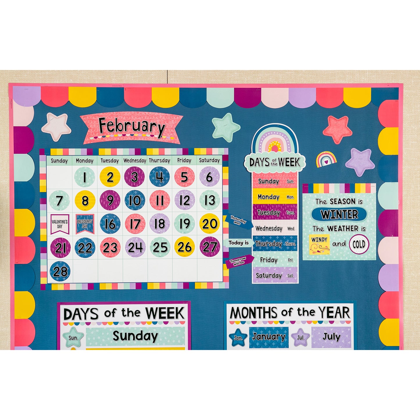 Oh Happy Day Calendar Bulletin Board Set