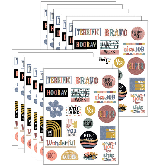 Wonderfully Wild Stickers, 120 Per Pack, 12 Packs