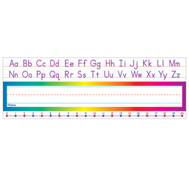 Alphabet / Number Line (Standard Manuscript) Name Plates, 36 Per Pack, 3 Packs