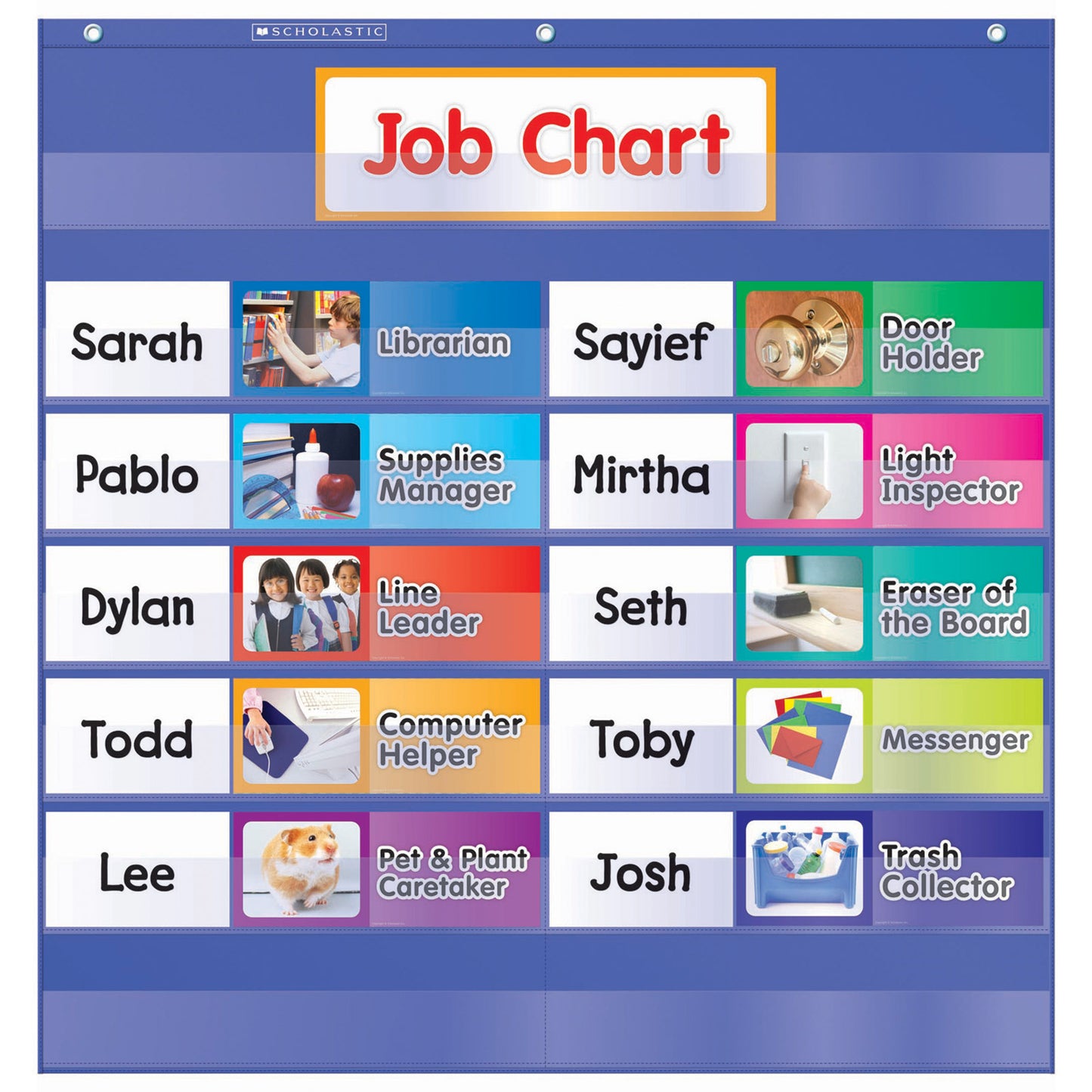 Class Jobs Pocket Chart with Cards