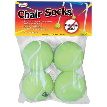 Chair Socks, Yellow, 4 Per Pack, 6 Packs