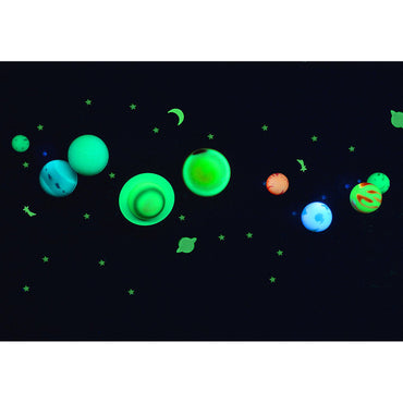 Glowing 3-D Solar System