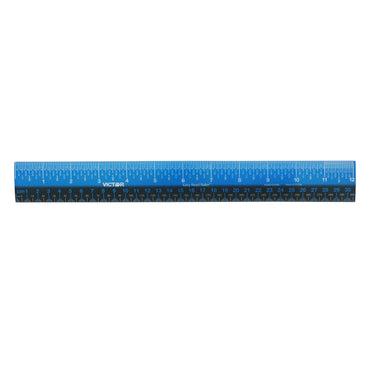 Easy Read™ Ruler, Plastic, Blue/Black, 12", Pack of 6