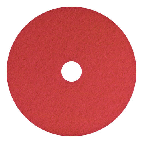 Buffing Pads, 16" Diameter, Red, 5/carton