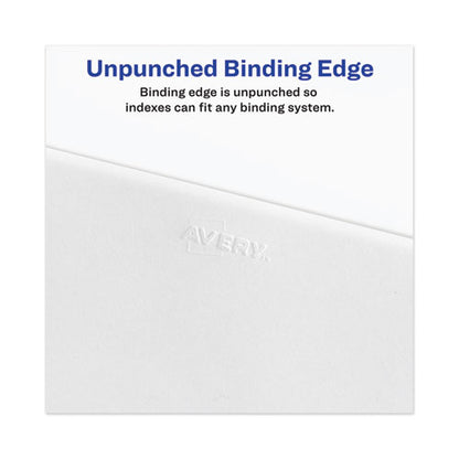 Avery-style Preprinted Legal Bottom Tab Dividers, 26-tab, Exhibit T, 11 X 8.5, White, 25/pack