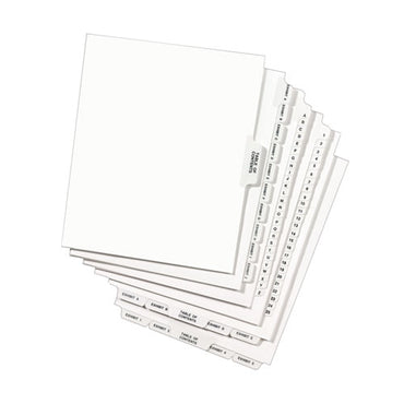 Avery-style Preprinted Legal Bottom Tab Dividers, 26-tab, Exhibit Y, 11 X 8.5, White, 25/pack