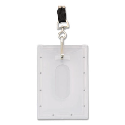 Clear Id Card Holder, Horizontal, Clear 2.31" X 3.69" Holder, 2.13" X 3.38" Insert, 25/pack