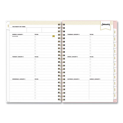 Day Designer Coming Up Roses Create-your-own Cover Weekly/monthly Planner, 8 X 5, Blush/cream Cover, 12-month (jan-dec): 2024