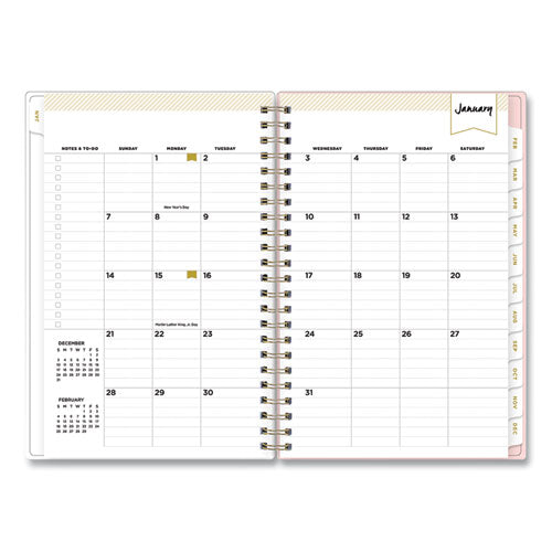 Day Designer Coming Up Roses Create-your-own Cover Weekly/monthly Planner, 8 X 5, Blush/cream Cover, 12-month (jan-dec): 2024