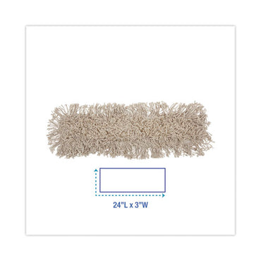 Mop Head, Dust, Cotton, 24 X 3, White