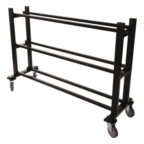 Deluxe Heavy-duty Basketball Cart, Metal, 220 Lb Capacity, 16 X 50.75 X 34.75, Black