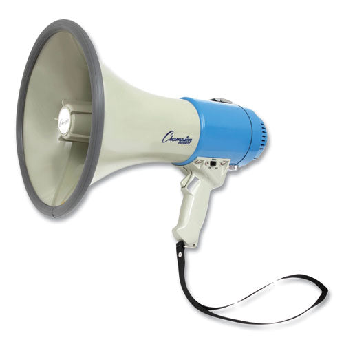 Megaphone, 12 W To 25 W, 1,000 Yds Range, White/blue