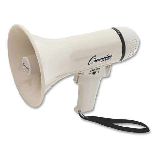 Megaphone, 4 W To 8 W, 400 Yds Range, White